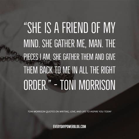 From writing about their trials and tribulations to hopes and dreams, she was truly a people's writer. 95 Toni Morrison Quotes on Writing, Love, and Life To Inspire You Today | Inspirational words of ...