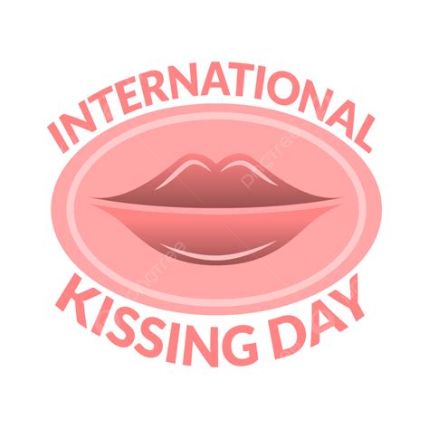 International Kissing Day Vector Hd Png Images Circle Design Element Happy Kissing Day