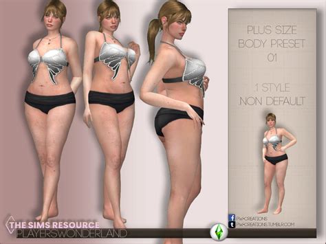 The Sims Resource Plus Size Body Preset 01 Sims 4 Cas Sims 2 Connor Suits Sims 4 Body Mods
