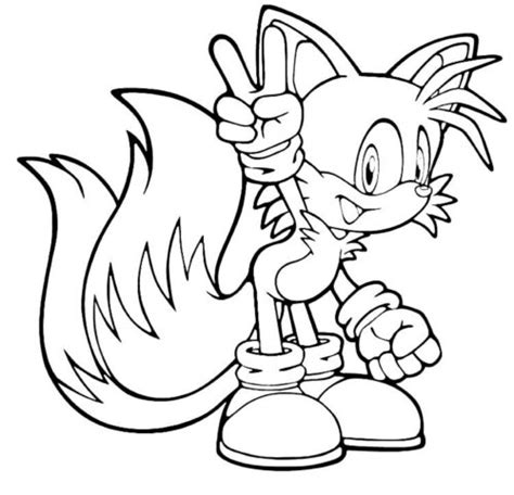 Knuckles Sonic Tails Coloring Page Turkau