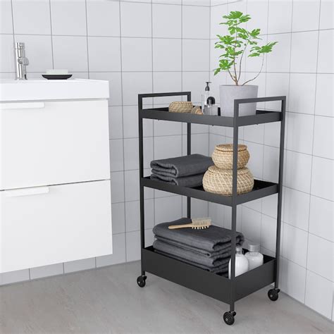 NISSAFORS Trillebord, svart, 50.5x30x83 cm - IKEA