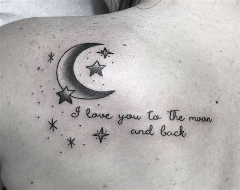 Love You To The Moon And Back Tattoo Cool Back Tattoos Back Tattoos