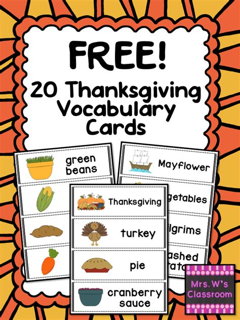 Students create their own quilt square showing what they are thankful for and assemble into thanksgiving printable placecards. FREE!!! 20 Thanksgiving Vocabulary Words | Thanksgiving ...