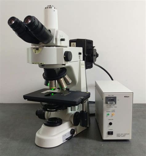 Nikon Microscope Eclipse 50i With Fluorescence And Trinocular Head Nc