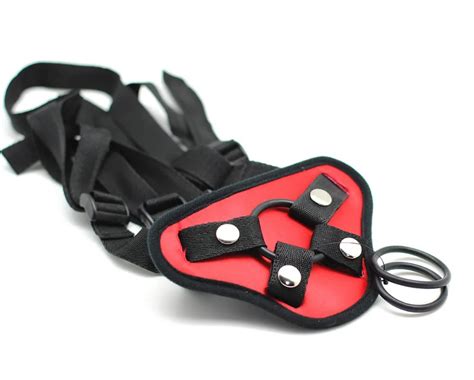 Black Satin Strap Ons Dildo Toys Ultra Adjustable Strap On Harness