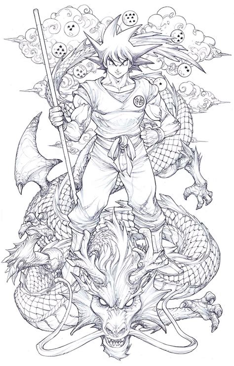 Dragon Ball Z Shenron Coloring Pages Mewarnai Islami