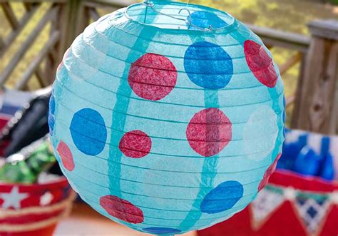 Easy Diy Polka Dot Paper Lanterns With Mod Podge And Tissue Paper