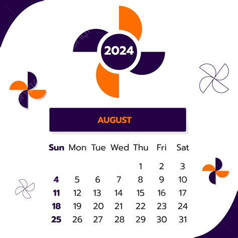 August 2024 Calndar Vector August 2024 Calndar August 2024 Calendar
