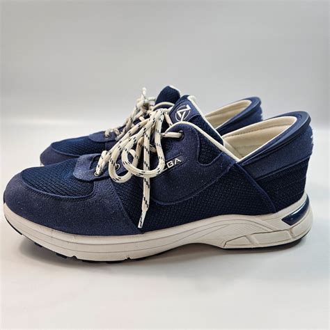 Zeba Mens Hands Free Sneakers Size 13 Slip On Comfort Walking Shoes Navy Ebay