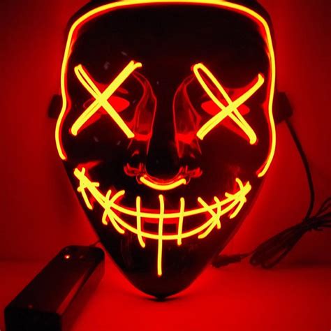 New Led Party Mask Haloween 3 Mode 85ledp Uncle Wieners Wholesale