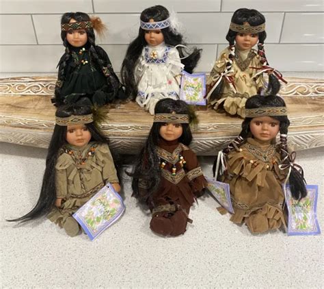 cathay collection native american indian porcelain dolls 9 inch lot of 6 60 00 picclick