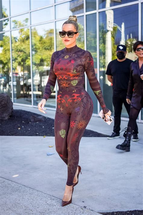 Khloe Kardashian Displays Her Curvaceous Figure In A Skintight Jumpsuit While Out Shopping In
