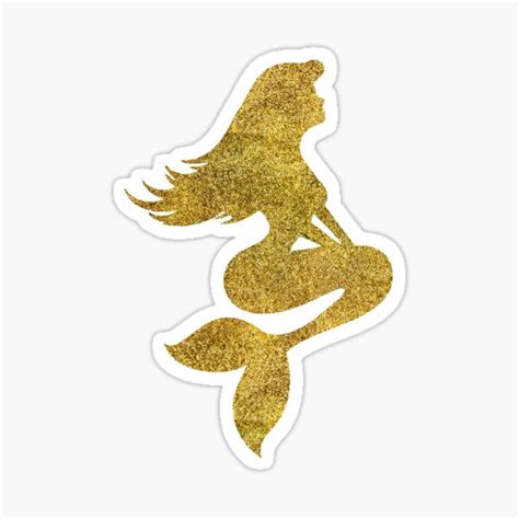 Glitter Mermaid Sticker For Sale By Clipartista Redbubble