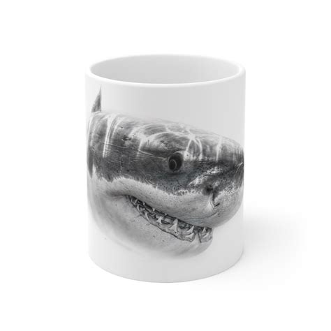 Great White Shark Coffee Mug 11oz Shark Ts Shark Coffee Mug