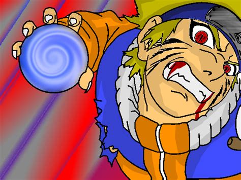 Nine Tailed Naruto Doing A Rasengan Drawing By Linkinpark17 Dragoart