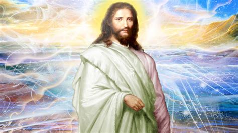 Jesus With Background Of Shimmering Lights Hd Jesus Wallpapers Hd
