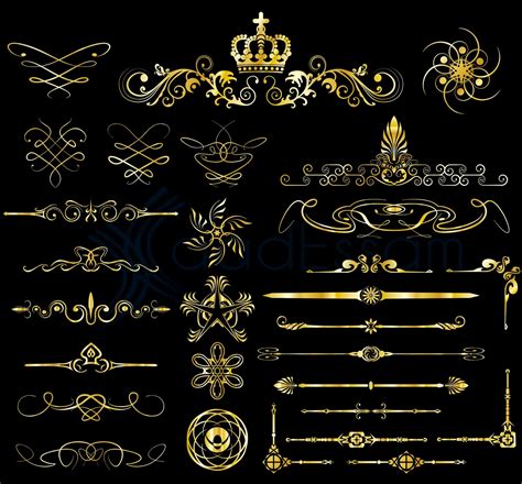 Vectors Gold Design Elements