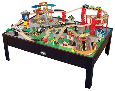 Kidkraft Home Indoor Kids Play Fun Airport Express Train Set And Table