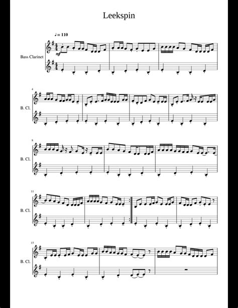 Browse our newest or bestselling clarinet sheet music below and find something new to add to your music stand today! Leekspin Duet Bass Clarinet sheet music for Clarinet ...