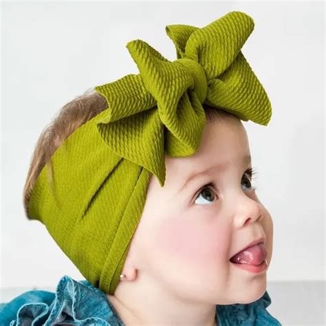 Adjustable Big Bow Headwrap Baby Headband Top Knot Headbands Over Sized