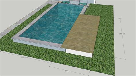 Desain Kolam Renang Swiming Pool Design 3 M X 8 M 3d Warehouse