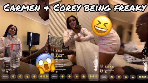 carmen and corey getting freaky on instagram live july 20 2020 youtube