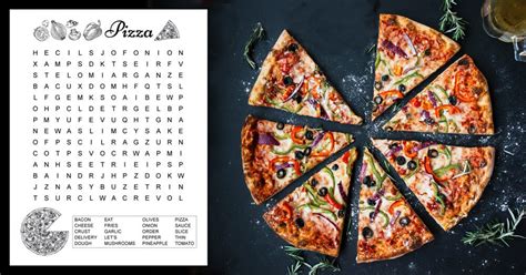 Pizza Word Search For Kids Tree Valley Academy