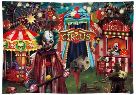 Buy Funnytree 7x5ft Halloween Evil Circus Theme Backdrop For