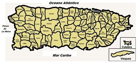 Mapa De Puerto Rico Con Sus Pueblos Mi Puerto Rico