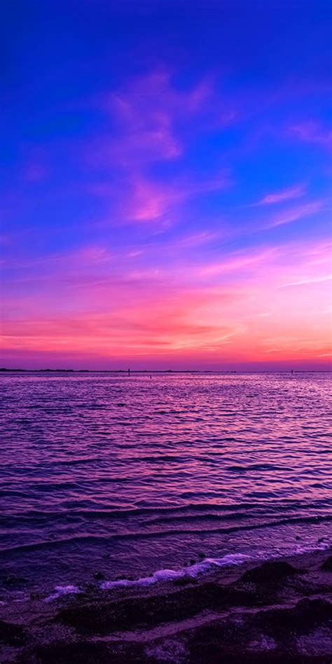 Purple Sunset Beach Sunset Wallpaper Sunset Wallpaper Beautiful