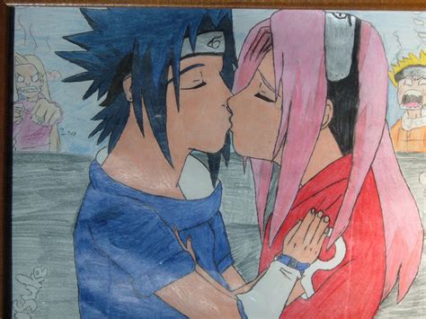 Sasuke And Sakura Kissing By Horoyohskfan On Deviantart