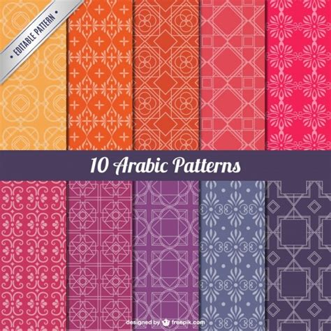 Arabic Patterns Pack Free Vector
