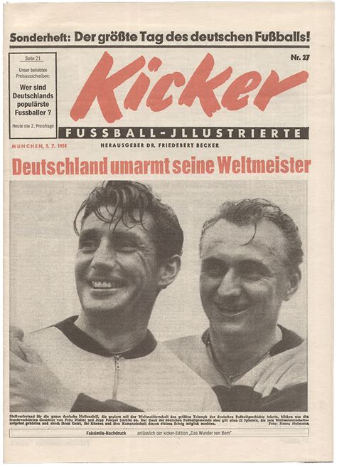Fußball Illustrierte Kicker 5 Fifa Fussball Weltmeisterschaft 1954