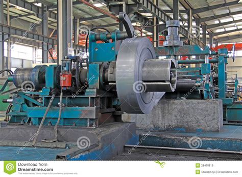 Strip And Mechanical Equipment In A Factory Stock Photo