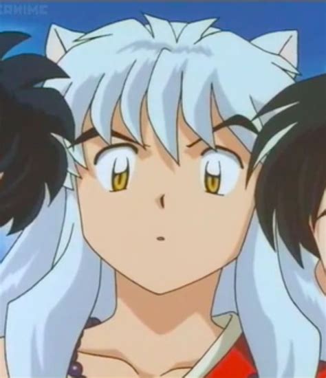 Two Anime Characters With White Hair And Yellow Eyes