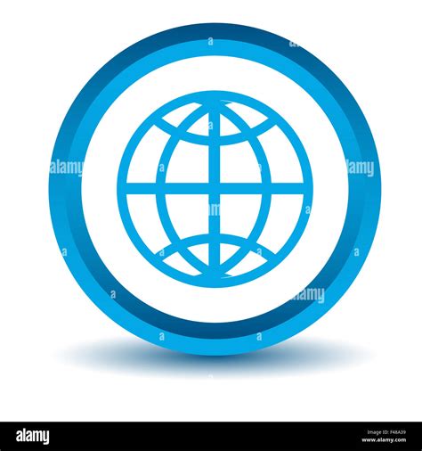 Blue World Icon Stock Photo Alamy