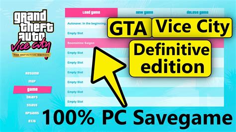 Gta Vice City Definitive Edition 100 Pc Savegame Latest