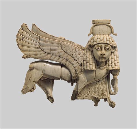 Openwork Plaque With A Striding Sphinx Assyrian Neo Assyrian The