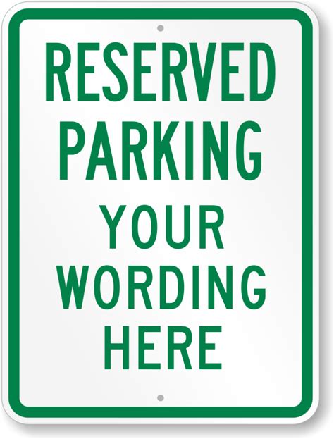 Custom Reserved Parking Signs Free Shipping And Fast Delivery