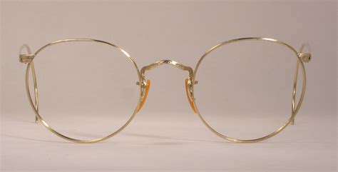 optometrist attic bandl gold wire rim vintage eyeglasses