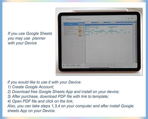 Digital Project Planner Goal Planner Kanban Board Gantt Etsy