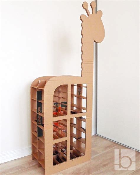 Cardboard Bookcase Diy Kids Furniture Out Of Cardboard Reuse And