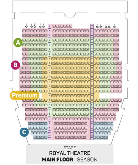 Seating Plan Royal Subscription Dance Victoria