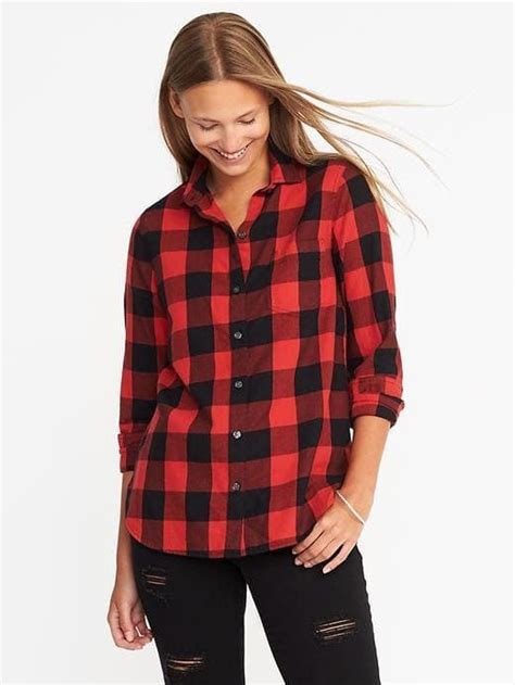 Old Navy Classic Flannel Shirt For Women Womens Flannel Shirt