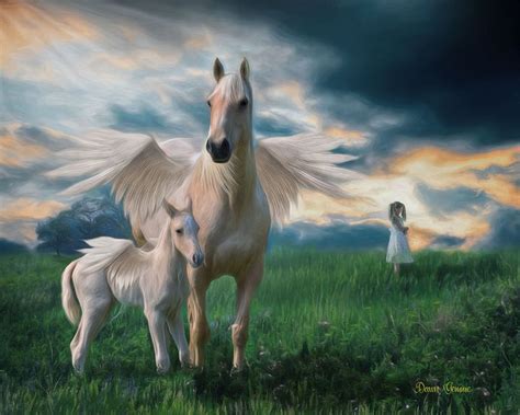 16x20 Pegasus And Foal Painting Heart And Soul Art Paintings