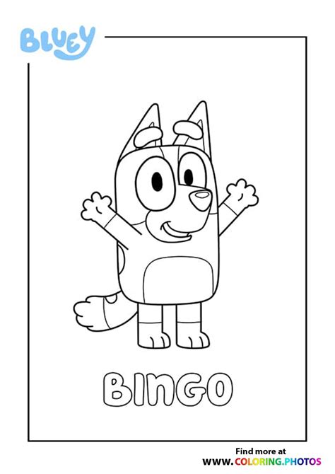 Printable Bluey And Domain7o Colouring Pages