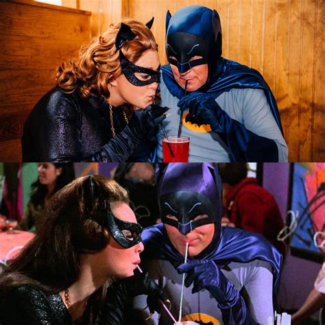 [self] my wife and i catwoman and batman in the top photograph julie newmar and adam west in the