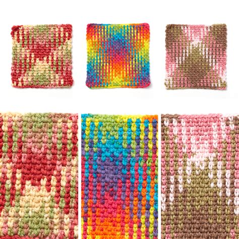 Color Pooling 101 Argyle Print Crochet Interweave Pooling