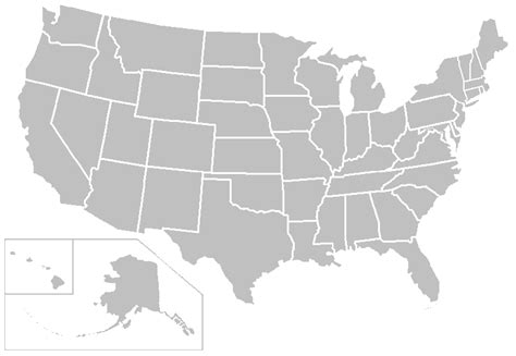 Blank Map Of The United States
