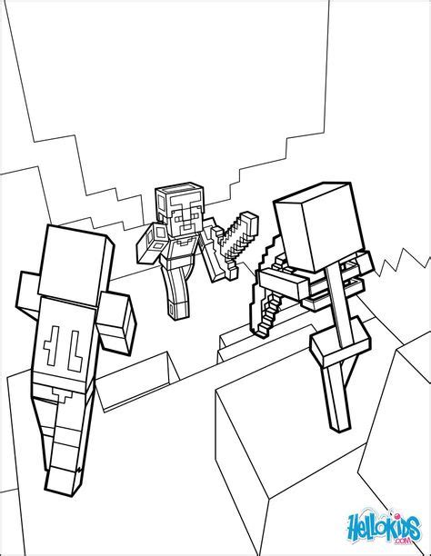 The Unicorn Of Minecraft Coloring Page Coloring Pages Pinterest